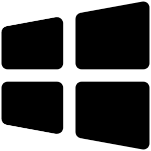 Windows Logo Fill Icon from Phosphor Fill Set