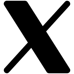 X Logo Fill Icon from Phosphor Fill Set