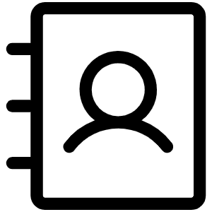 Address Book Light Icon from Phosphor Light Set