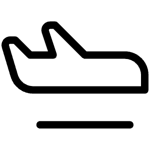 Airplane In Flight Light Icon from Phosphor Light Set