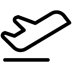 Airplane Takeoff Light Icon from Phosphor Light Set