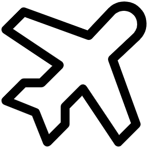 Airplane Tilt Light Icon from Phosphor Light Set
