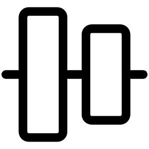 Align Center Vertical Light Icon from Phosphor Light Set