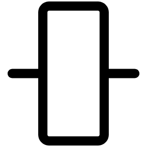 Align Center Vertical Simple Light Icon from Phosphor Light Set