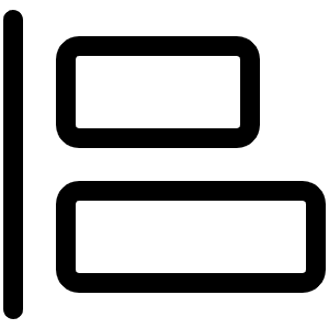 Align Left Light Icon from Phosphor Light Set