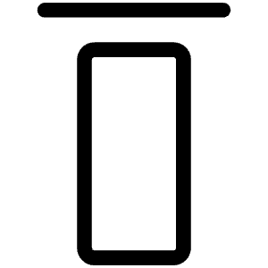 Align Top Simple Light Icon from Phosphor Light Set