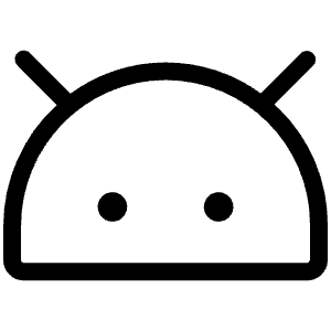 Android Logo Light Icon from Phosphor Light Set