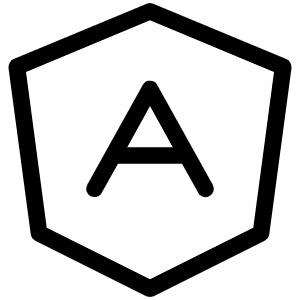 Angular Logo Light Icon from Phosphor Light Set