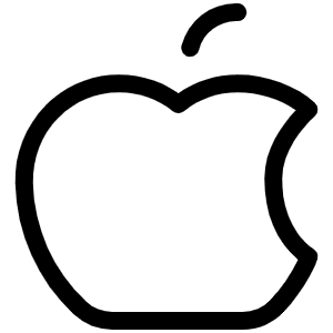 Apple Logo Light Icon from Phosphor Light Set