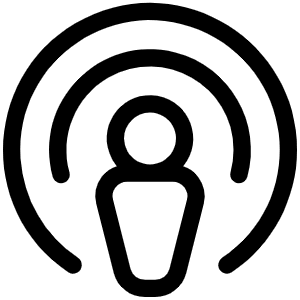 Apple Podcasts Logo Light Icon from Phosphor Light Set