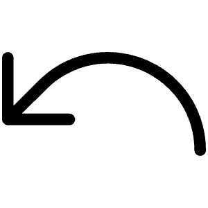 Arrow Arc Left Light Icon from Phosphor Light Set