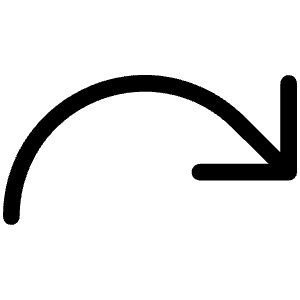 Arrow Arc Right Light Icon from Phosphor Light Set