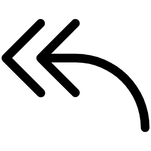 Arrow Bend Double Up Left Light Icon from Phosphor Light Set