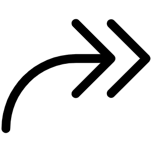 Arrow Bend Double Up Right Light Icon from Phosphor Light Set