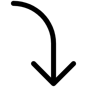 Arrow Bend Right Down Light Icon from Phosphor Light Set