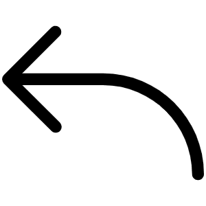 Arrow Bend Up Left Light Icon from Phosphor Light Set