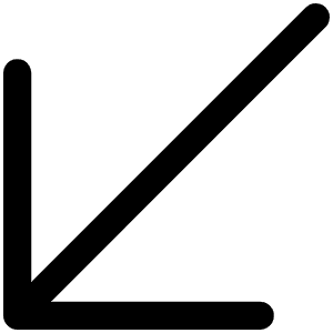 Arrow Down Left Light Icon from Phosphor Light Set