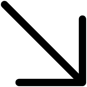 Arrow Down Right Light Icon from Phosphor Light Set
