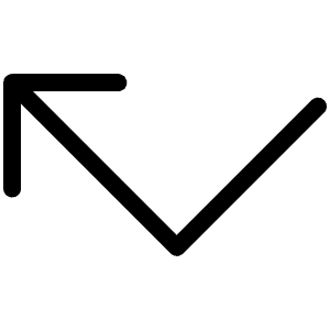 Arrow Elbow Left Light Icon from Phosphor Light Set
