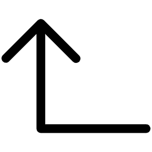Arrow Elbow Left Up Light Icon from Phosphor Light Set
