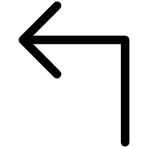 Arrow Elbow Up Left Light Icon from Phosphor Light Set