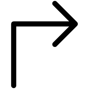 Arrow Elbow Up Right Light Icon from Phosphor Light Set