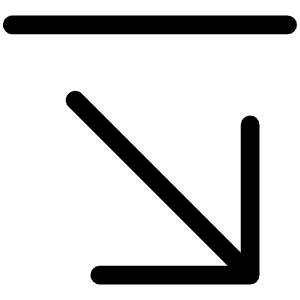 Arrow Line Down Right Light Icon from Phosphor Light Set