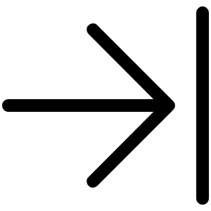 Arrow Line Right Light Icon from Phosphor Light Set