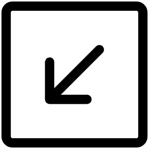 Arrow Square Down Left Light Icon from Phosphor Light Set