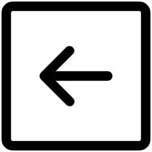 Arrow Square Left Light Icon from Phosphor Light Set