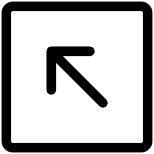 Arrow Square Up Left Light Icon from Phosphor Light Set