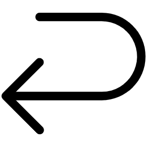 Arrow U Down Left Light Icon from Phosphor Light Set