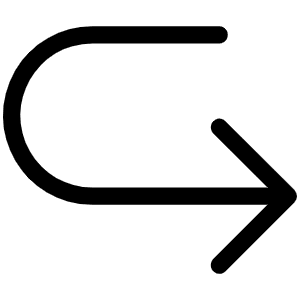 Arrow U Down Right Light Icon from Phosphor Light Set