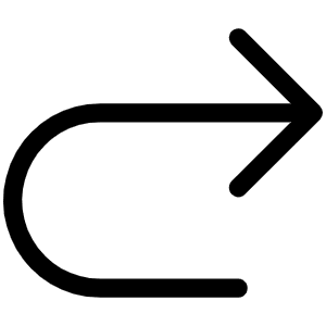 Arrow U Up Right Light Icon from Phosphor Light Set
