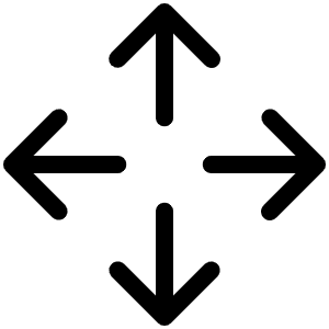 Arrows Out Cardinal Light Icon from Phosphor Light Set