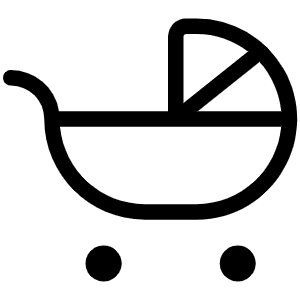 Baby Carriage Light Icon from Phosphor Light Set