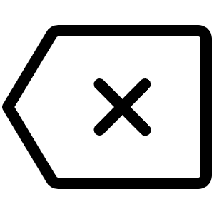 Backspace Light Icon from Phosphor Light Set