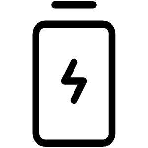 Battery Charging Vertical Light Icon from Phosphor Light Set