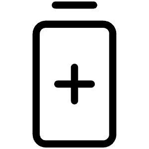 Battery Plus Vertical Light Icon from Phosphor Light Set