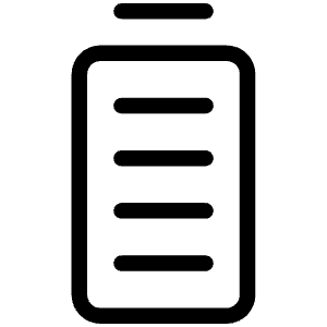 Battery Vertical Full Light Icon from Phosphor Light Set
