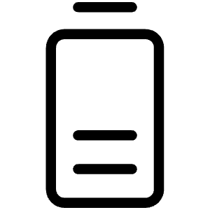 Battery Vertical Medium Light Icon from Phosphor Light Set