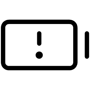 Battery Warning Light Icon from Phosphor Light Set