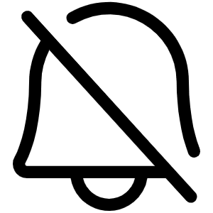 Bell Slash Light Icon from Phosphor Light Set