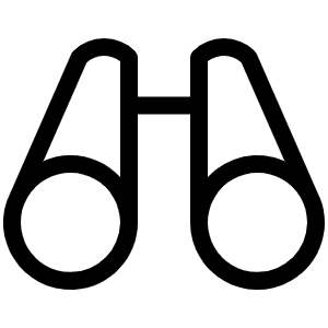 Binoculars Light Icon from Phosphor Light Set