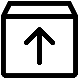 Box Arrow Up Light Icon from Phosphor Light Set