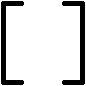 Brackets Square Light Icon from Phosphor Light Set