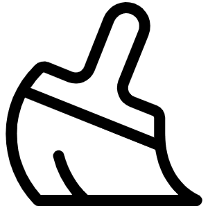 Broom Light Icon from Phosphor Light Set