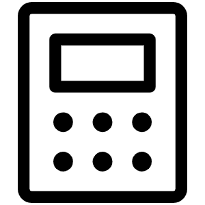 Calculator Light Icon from Phosphor Light Set