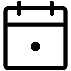 Calendar Dot Light Icon from Phosphor Light Set