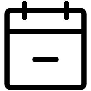 Calendar Minus Light Icon from Phosphor Light Set